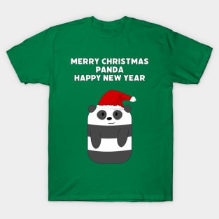 Merry christmas panda happy new year T-Shirt